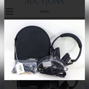 Bose Black and Silver Headphones with Accessories